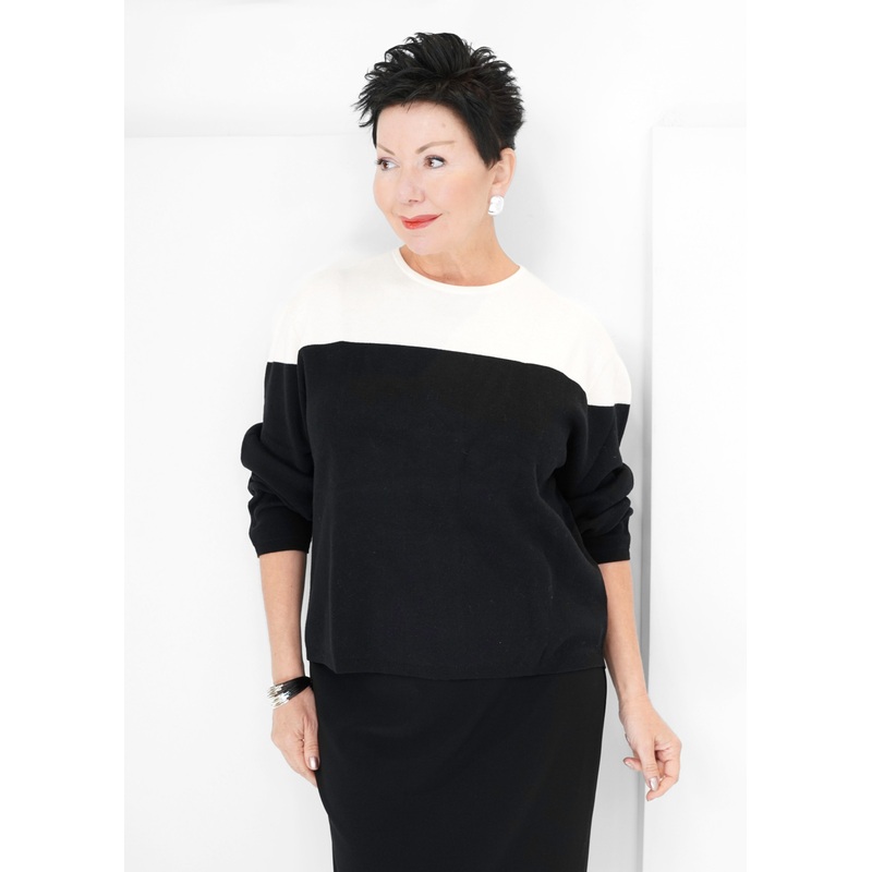 In Wear – Kaylla Pullover|WHISPER WHITE/BLACK|XS|S|M|L|XL|XXL|3XL