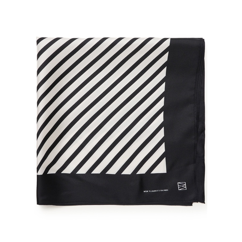 InWear – Rafiq Scarf|BLACK/WHISPER WHITE