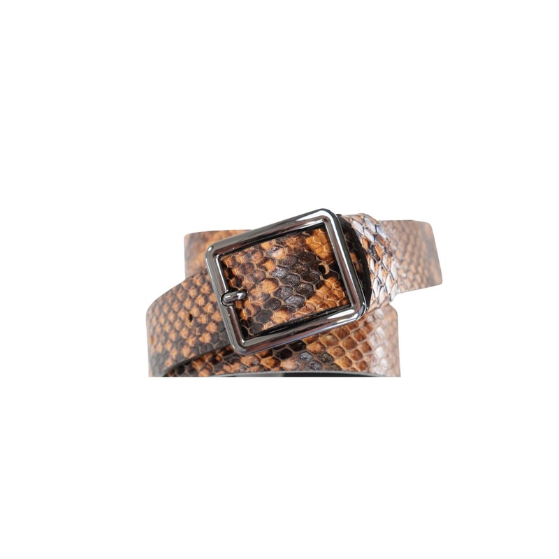 Landes – Slim Faux Snake Leather Belt