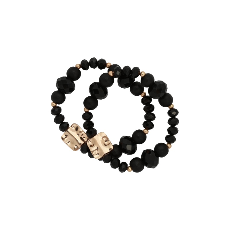 Merx – Matte Gold & Black Bracelet Set