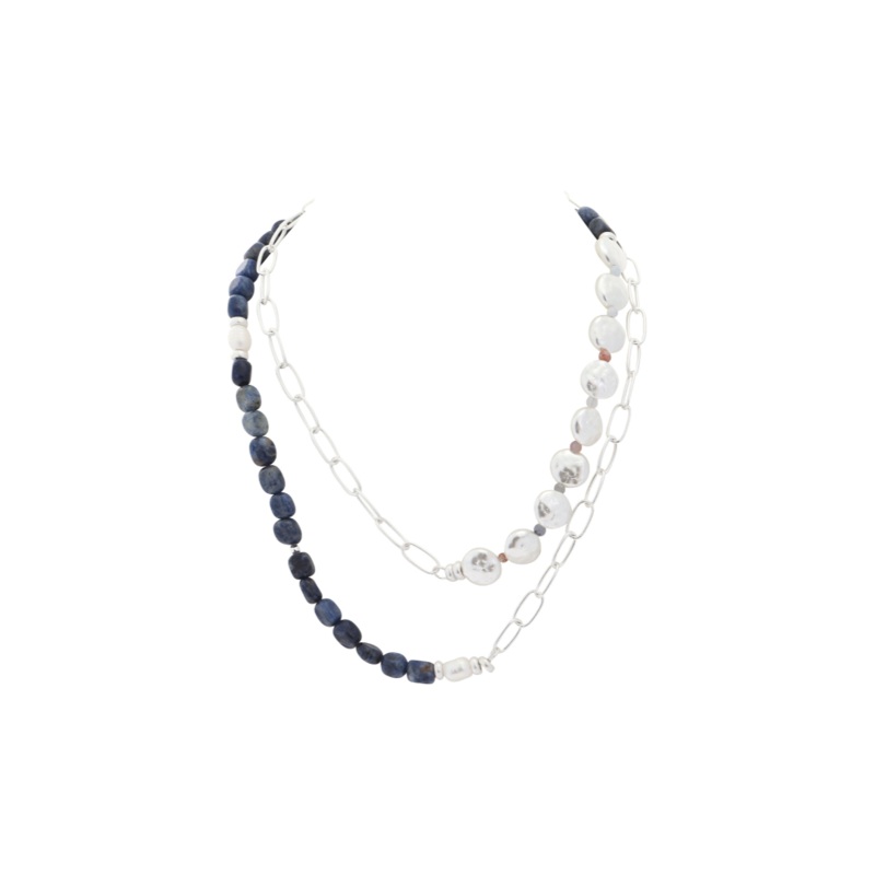 Merx – Navy Mix 2-in-1 Long Necklace