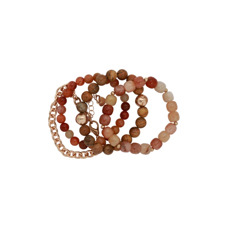 Merx – Orange Mix Bracelet Set