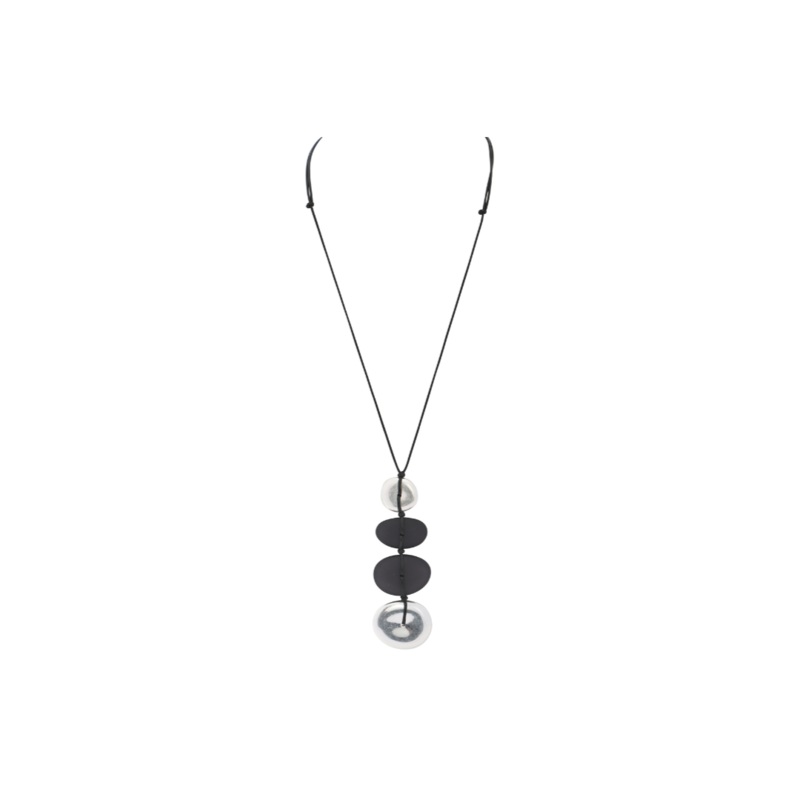 Merx – Stacked Pebble Drop Necklace