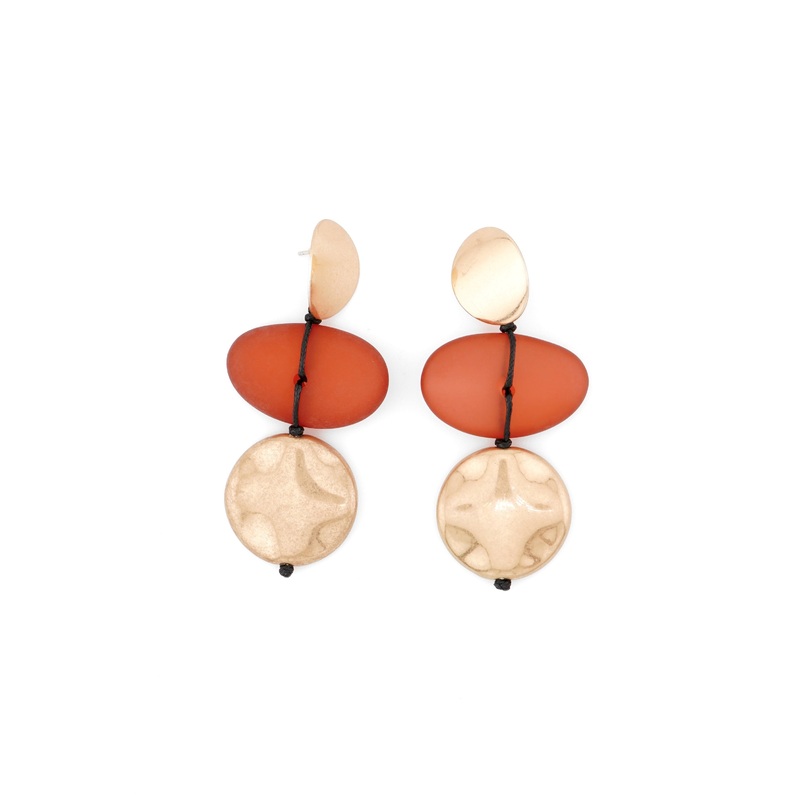 Merx – Sunset Metallic Pebble Earrings