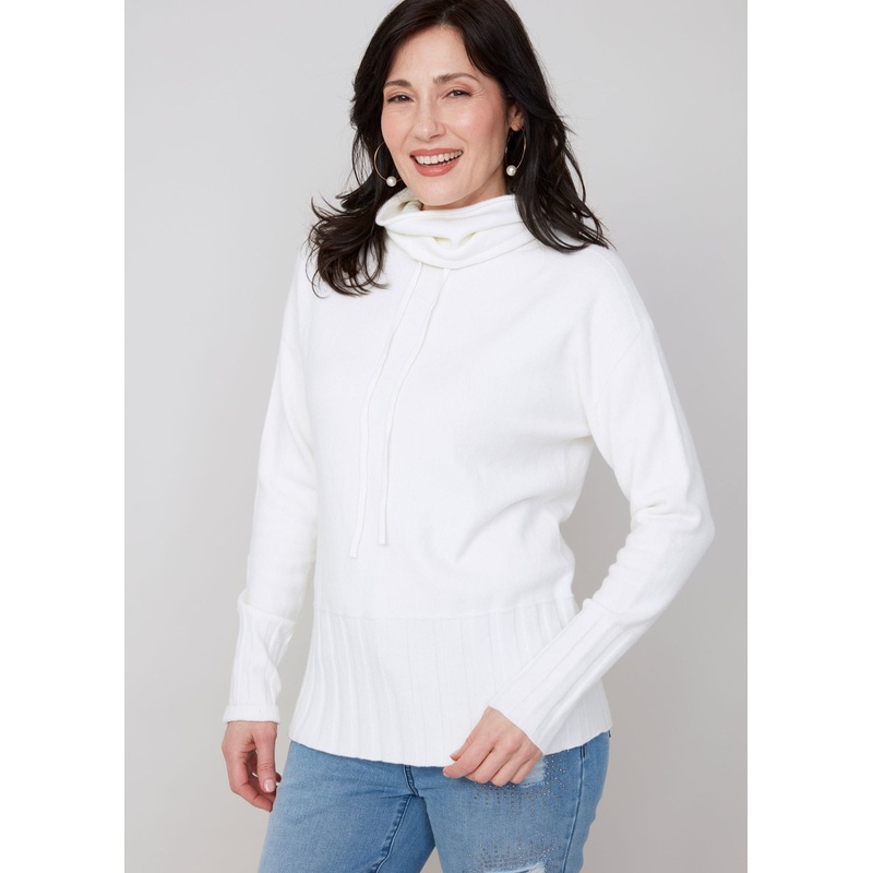 Renuar – Cowl Neck Sweater|CREME|HEATHER PLUM|S|M|L|XL|XXL