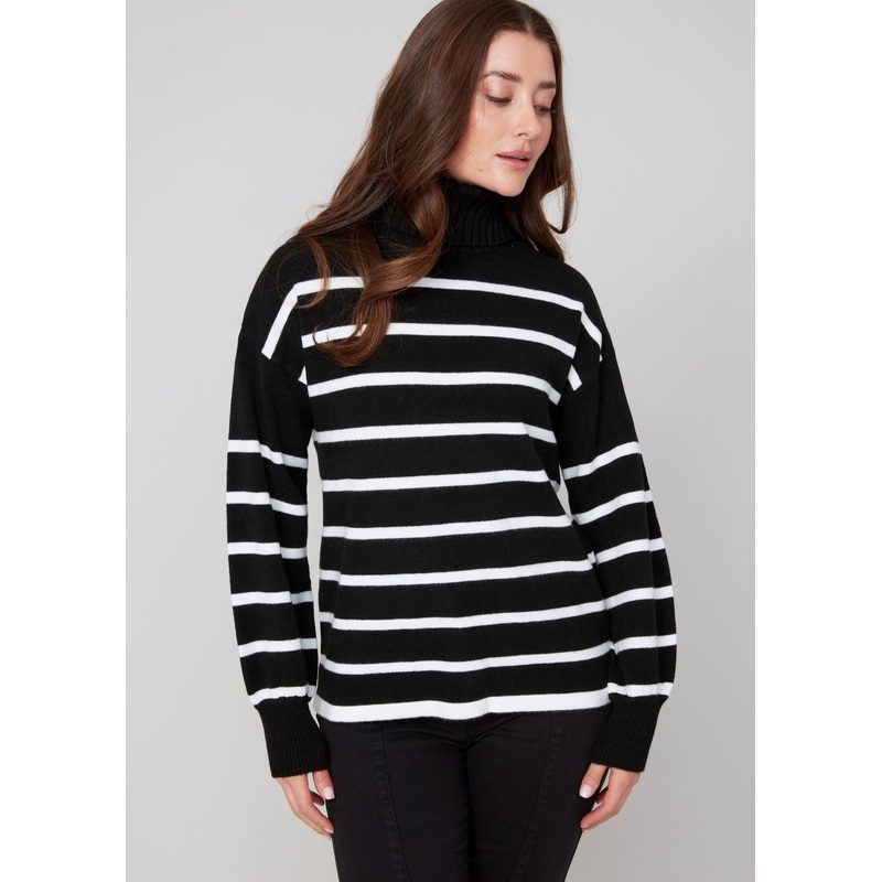 Renuar – Striped Turtleneck Sweater