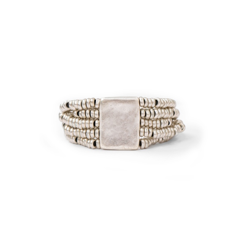 Seraglio – 5 Strand Metal Beaded Bracelet