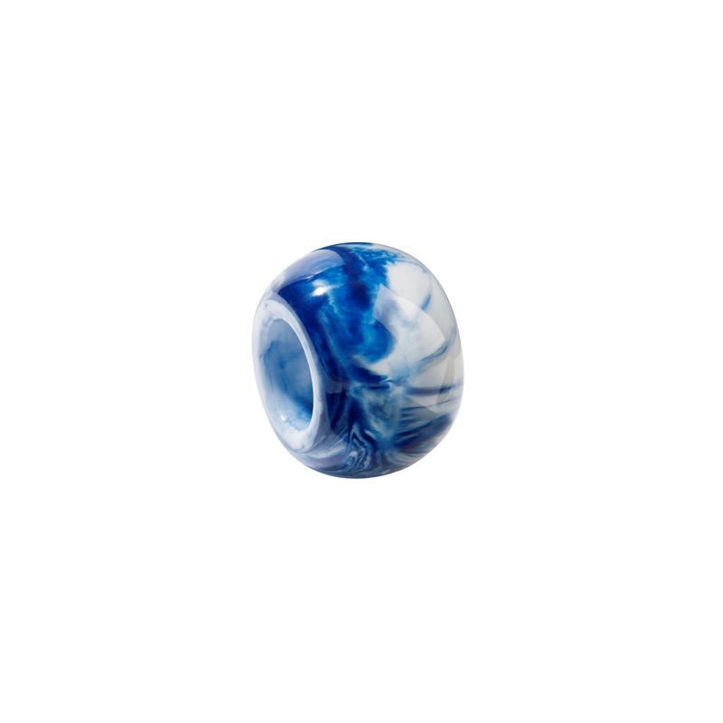 Zsiska – Round Marble Bead|BLUE-WHITE|KELLY GREEN-WHITE