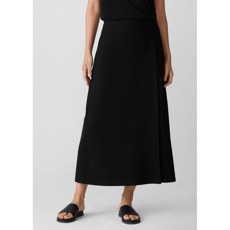 Eileen Fisher – Washable Stretch Crepe Wrap Skirt