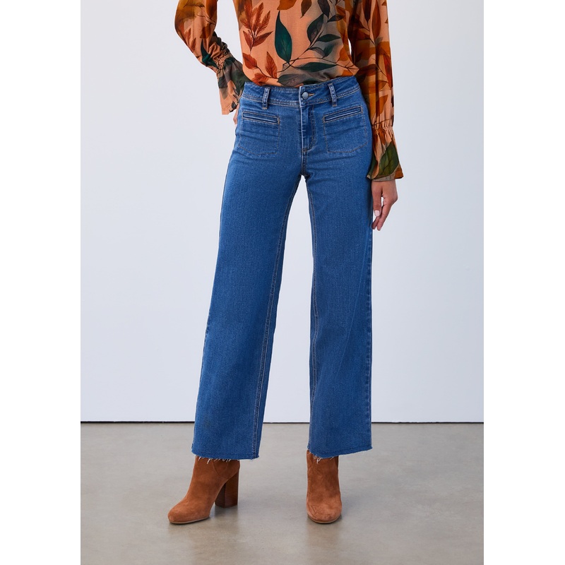 French Dressing Jeans – Olivia Wide Leg Welt Pocket Jean