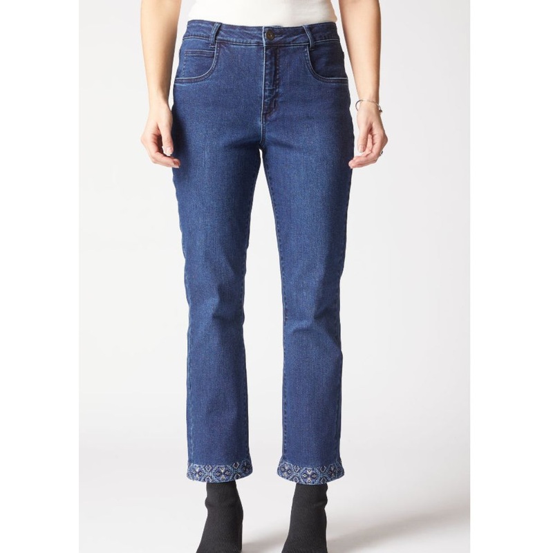 Habitat – Slim Ankle Embroidered Jean