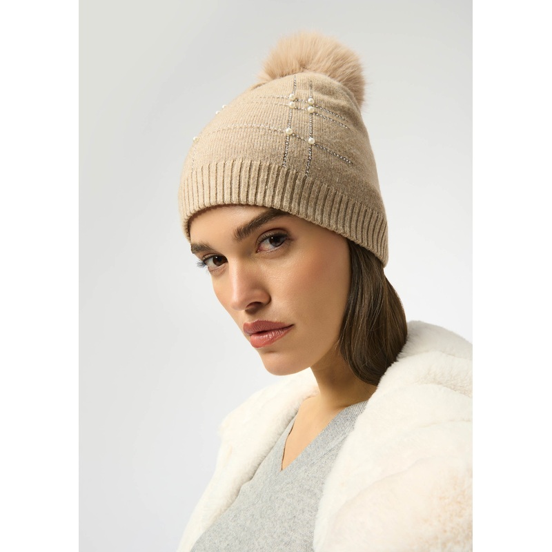 Joseph Ribkoff – Knitted Faux Fur Pompom Hat