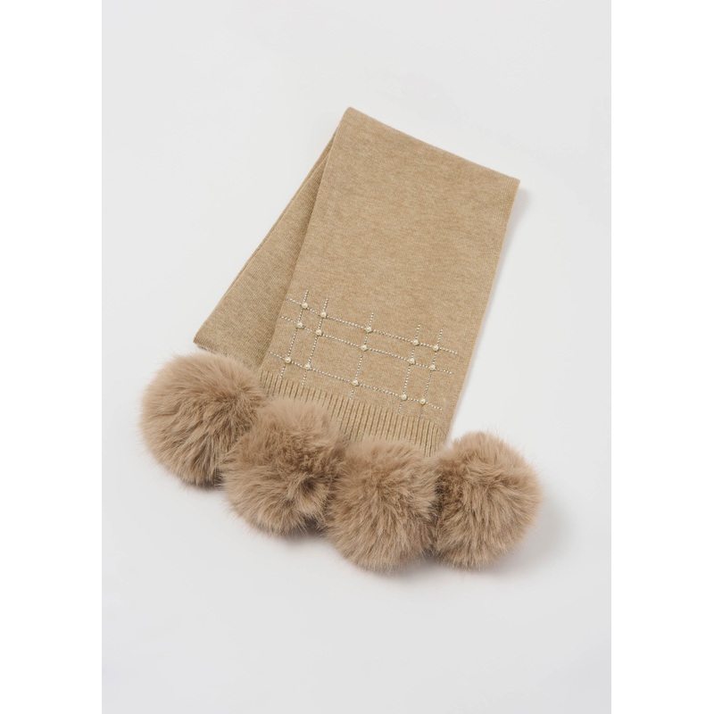 Joseph Ribkoff – Knitted Faux Fur Pompom Scarf