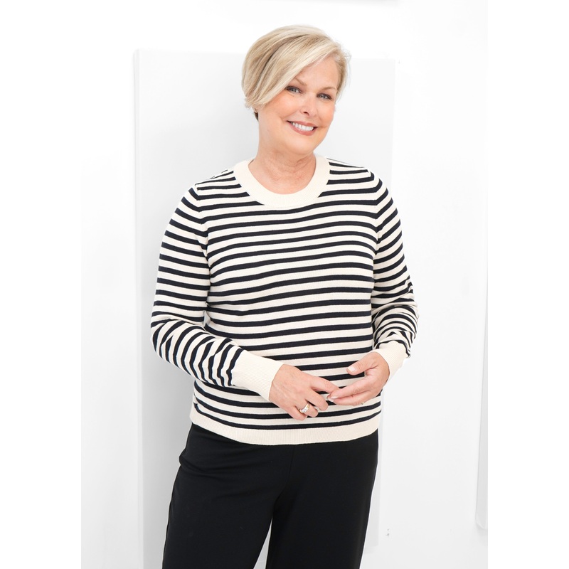 Part Two – Gertie Pullover|WHITECAP GREY STRIPE|TAWNY PORT STRIPE|XS|S|M|L|XL|XXL|3XL