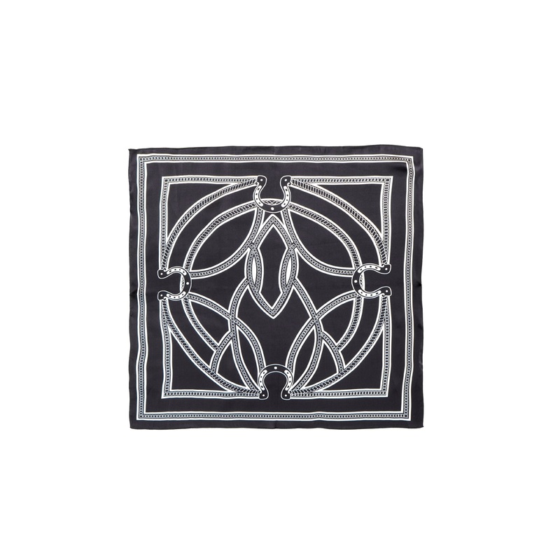 Tom & Eva – B&W Horseshoe Silk Neckerchief