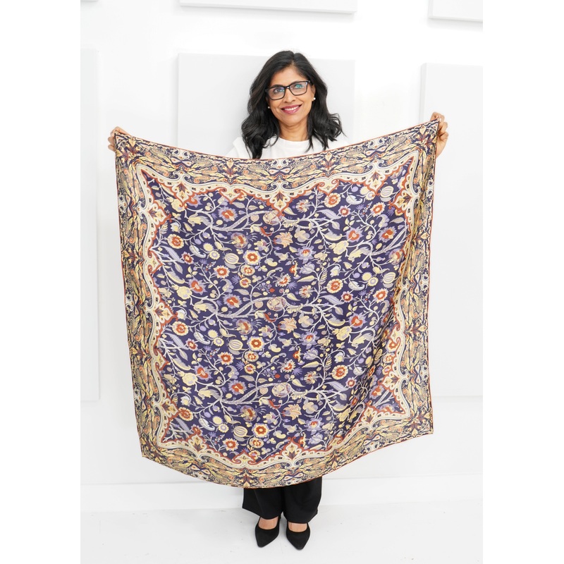 Tom & Eva – Paisley Bloom Silk Scarf