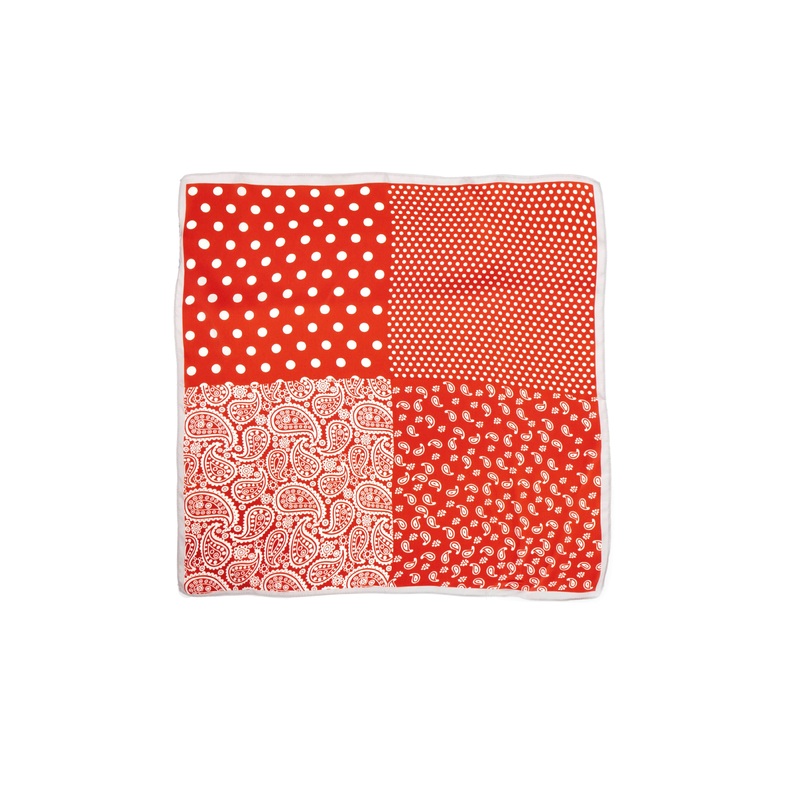 Tom & Eva – Paisley Dot Mix Silk Neckerchief