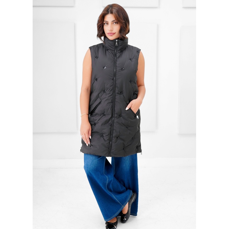 Carre Noir – Long Quilted Vest