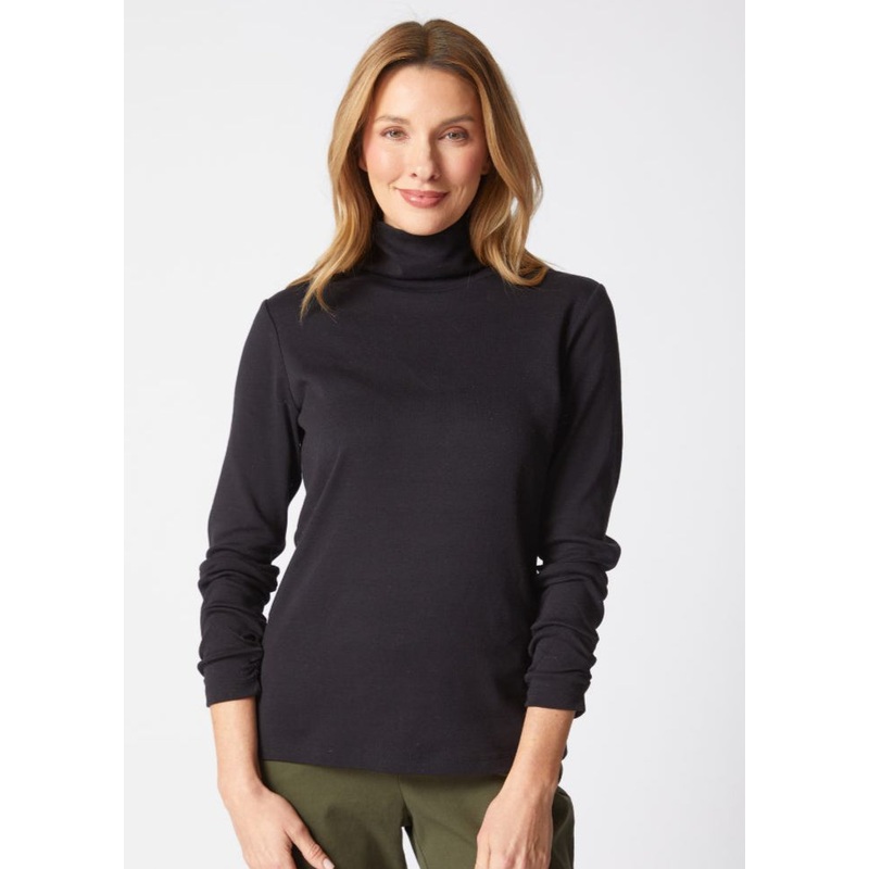 Habitat – Ruched Turtleneck Solid