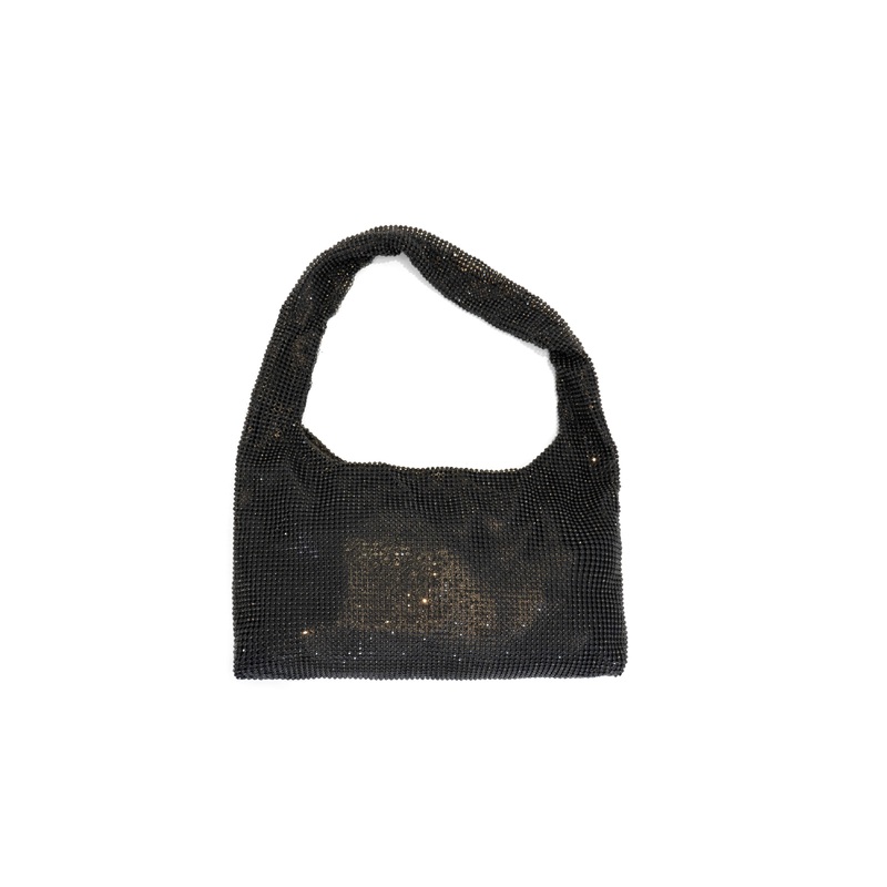 Inzi – Net Black Bag|BLACK CRYSTAL