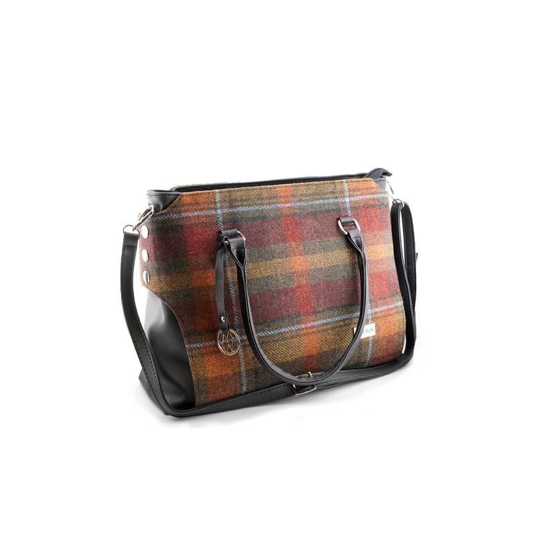 Mucros Weavers – Emily Tweed & Leather Bag