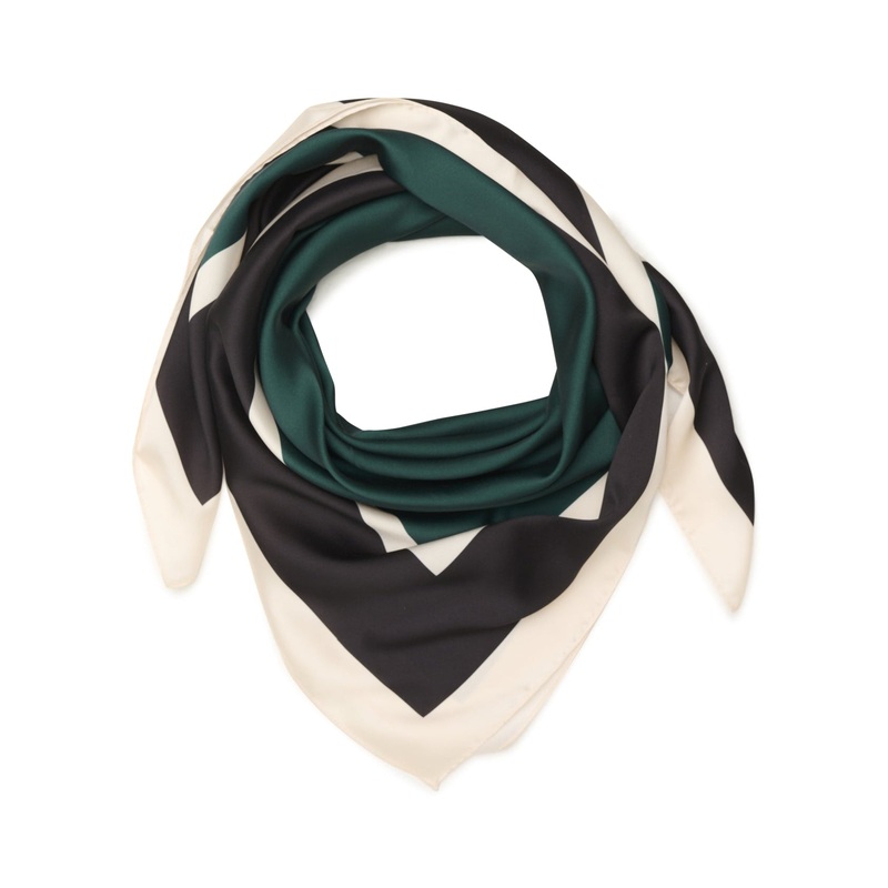 Part Two – Namira Scarf|SEA MOSS /BLACK|TAWNY PORT/ DARK NAVY|O/S