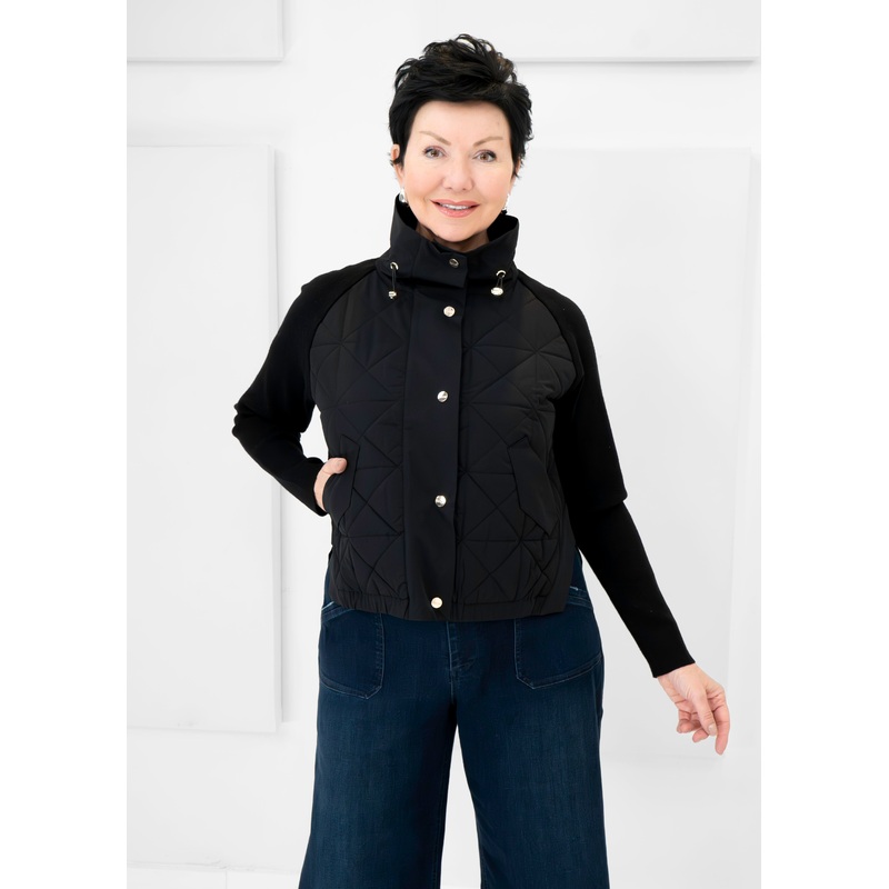 Renuar – Mixed Media Jacket|BLACK|OYSTER|S|M|L|XL|XXL