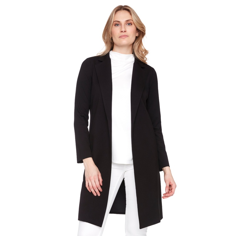 UP – Long Open Jacket|BLACK|S|M|L|XL