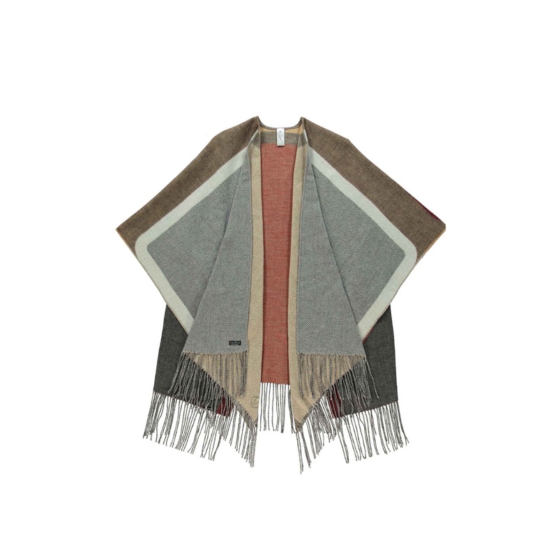 V Fraas – Herringbone Colour Block Ruana