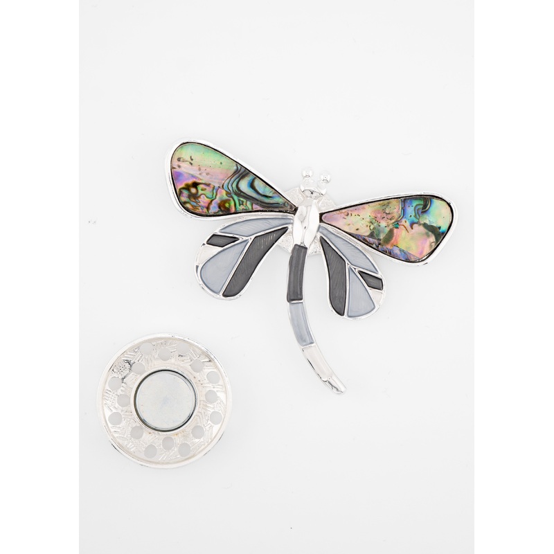 Abalone Dragonfly Brooch|MULTI