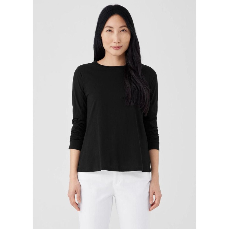 Eileen Fisher – Organic Cotton Jersey Long-Sleeve Tee