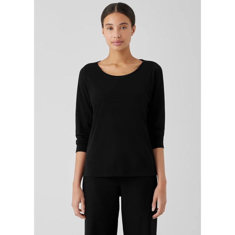 Eileen Fisher – Scoop Neck Long Sleeve Top