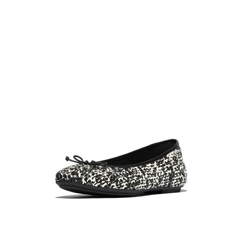 FitFlop – Delicato Bow Woven Ballet Flats