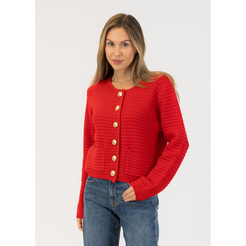 Lyla + Luxe – Brenda Cardigan|RED|S|M|L