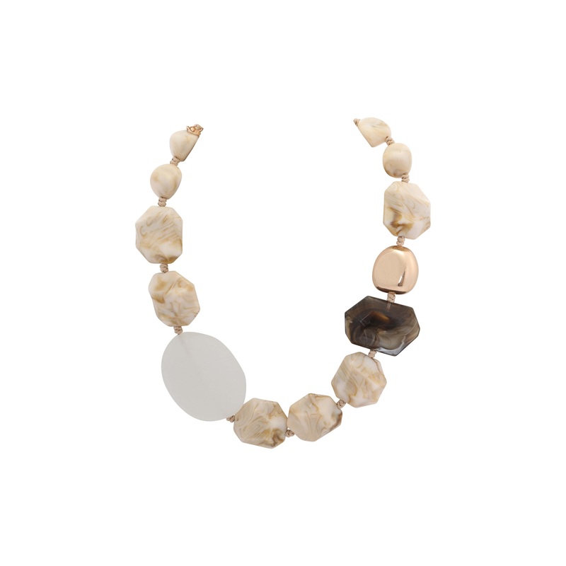 Merx – Chunky Marbled Stone Necklace