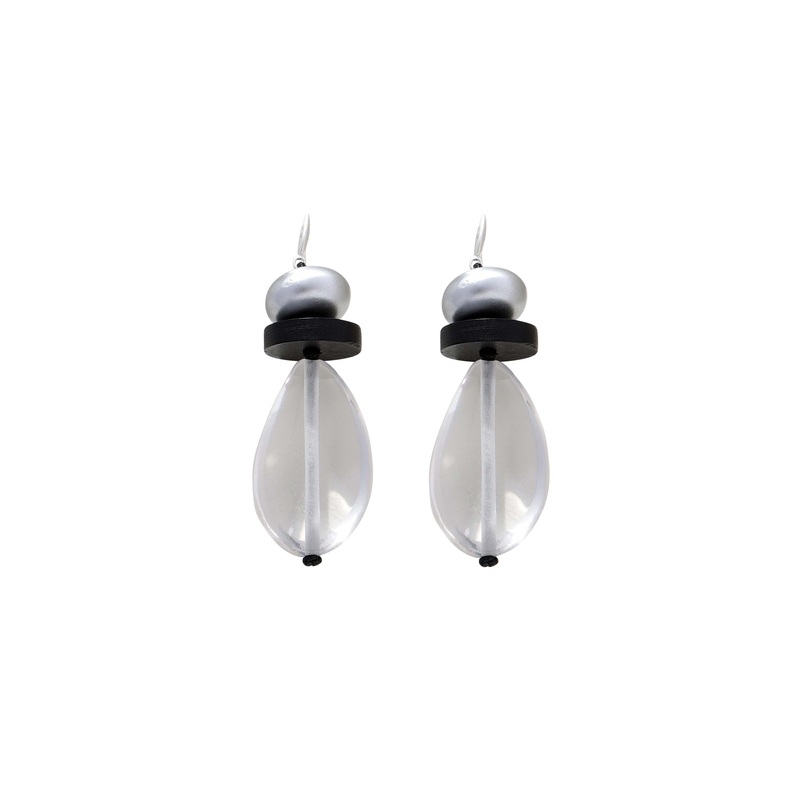 Merx – Layered Clear Teardrop Earrings