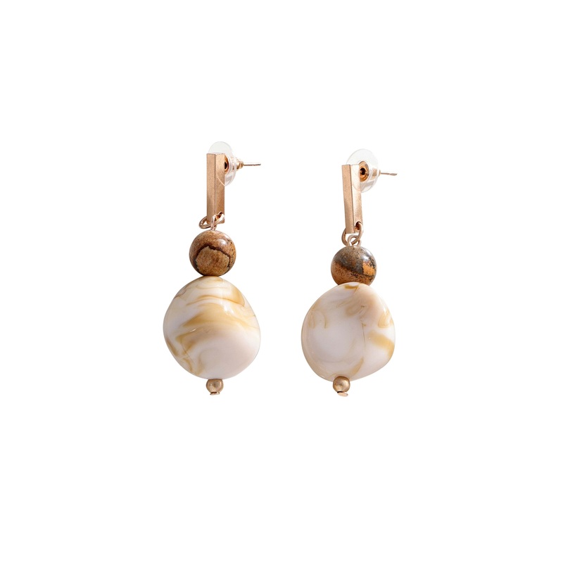 Merx – Marble Stone Drop Earrings