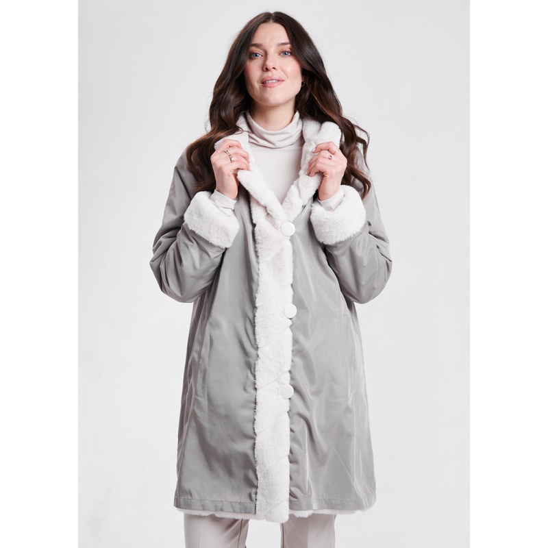 Nikki Jones – Reversible Faux Fur Long Coat