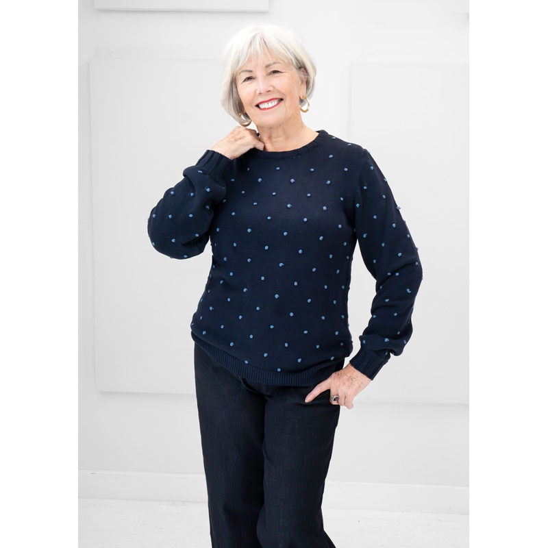 Orientique – Textured Dot Sweater