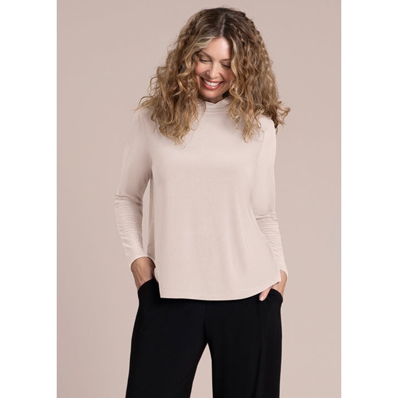 Sympli – Echo Mock Neck Top Long Sleeve