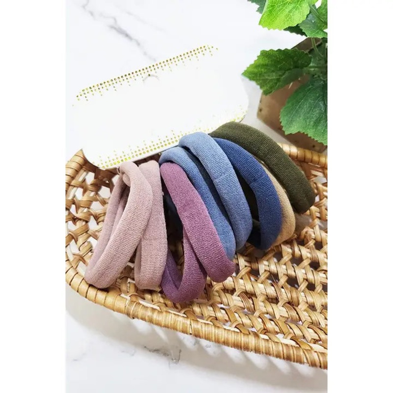10 Pcs Mauve and Dull Tone Hair Tie Set