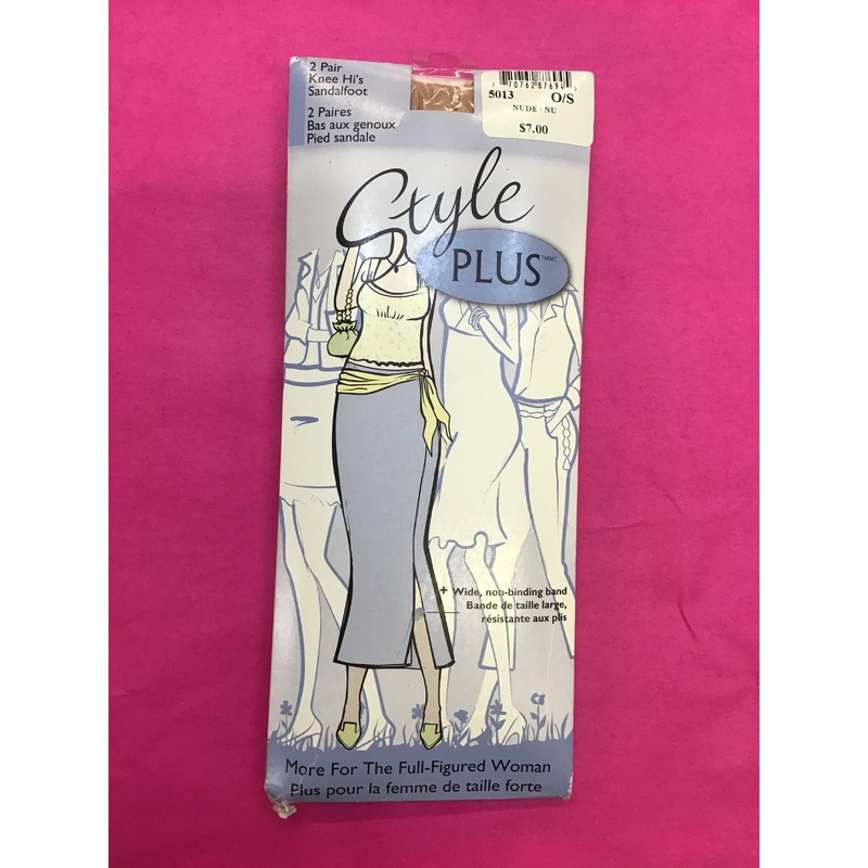 2 pk. Knee His Sandalfoot- Nude
