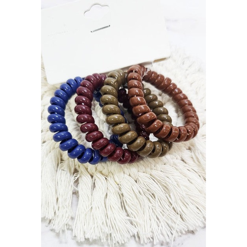 4 Pcs Phone Cord Hair Tie Set