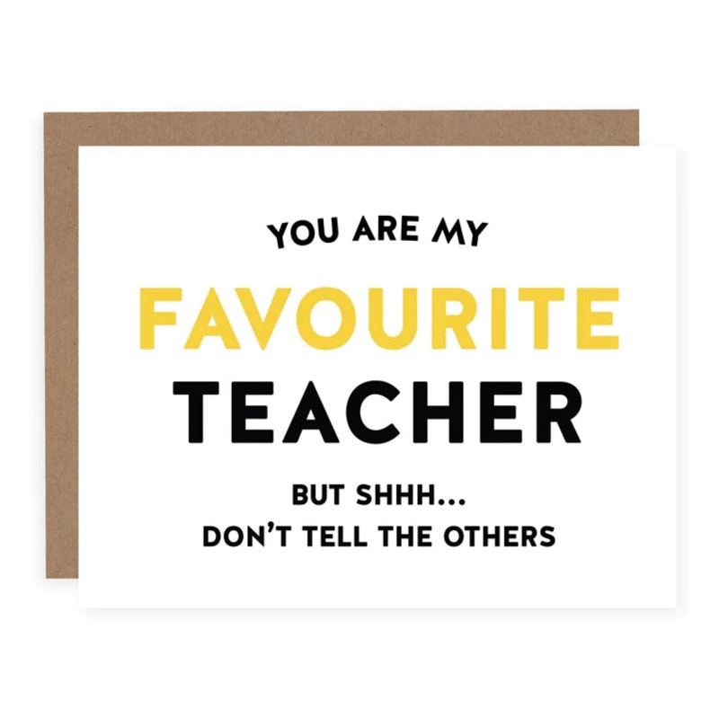 CARD: You Are My Favourite Teacher – Thank You