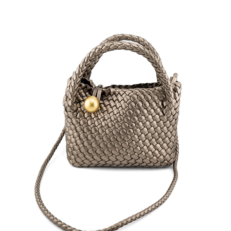 Inzi – Small Woven Metallic Bag