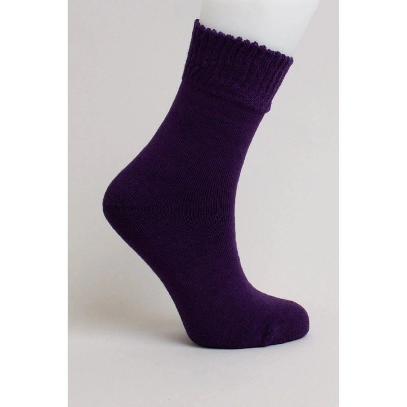 Ladies Bamboo Health Socks|Black|Purple