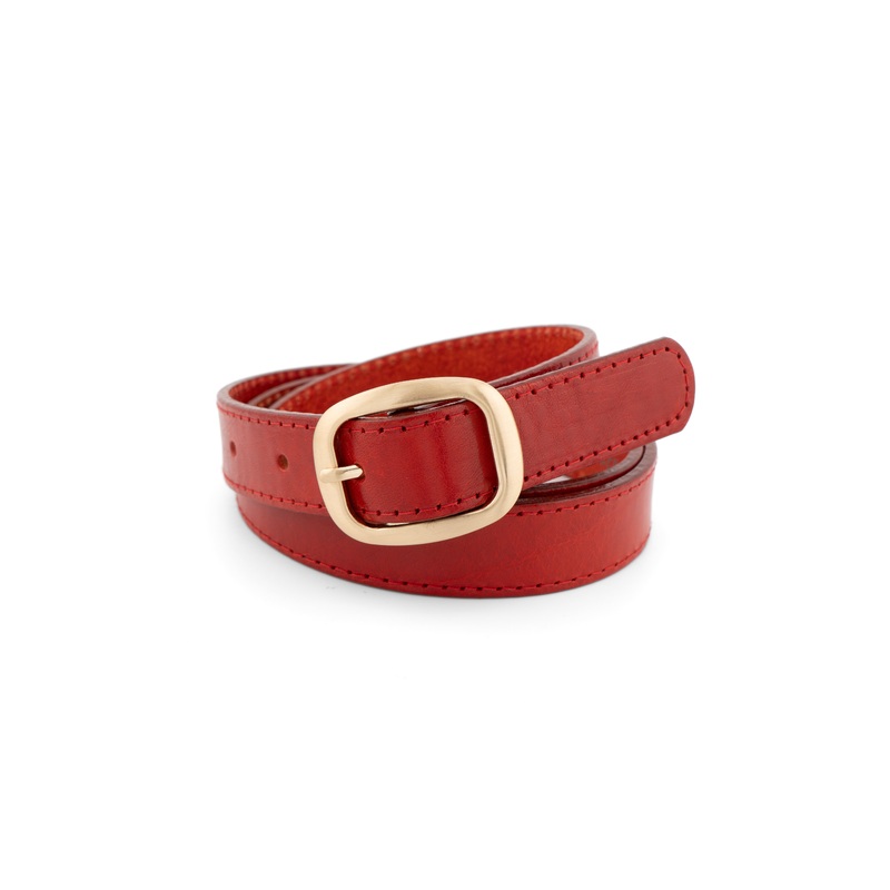 Landes – Rectangular Buckle Slim Belt