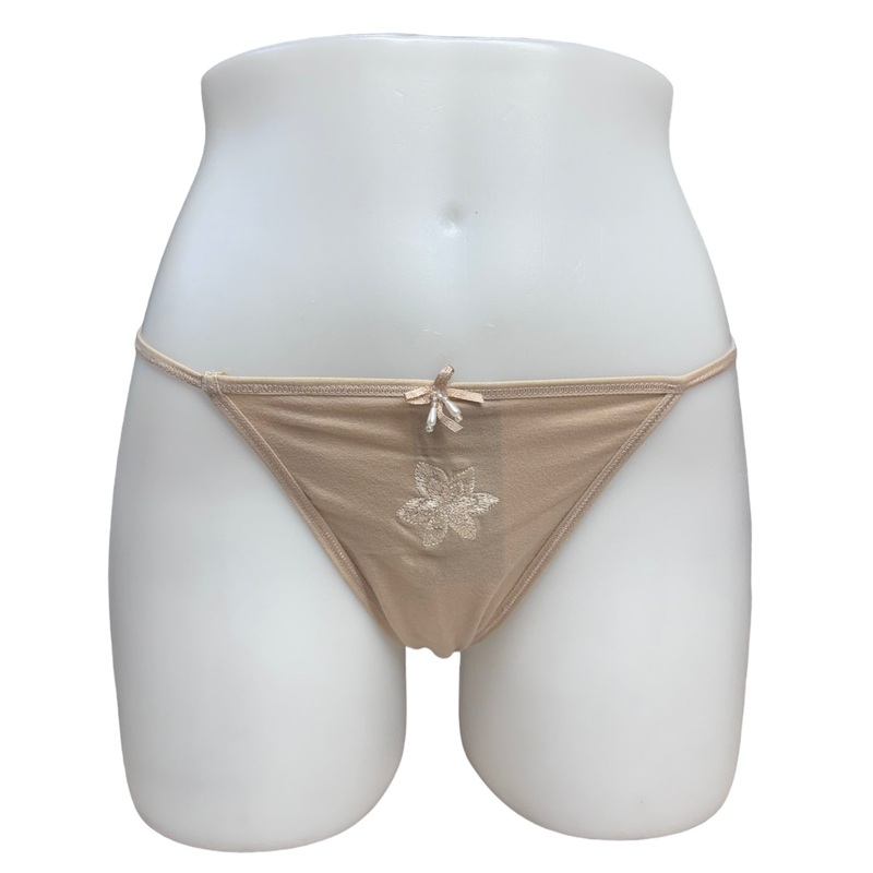 Snob Cotton G-String|Skin|White|Small|X-Large