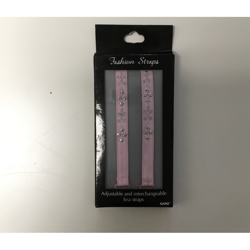 Star Jeweled Straps|OS|White|Pink