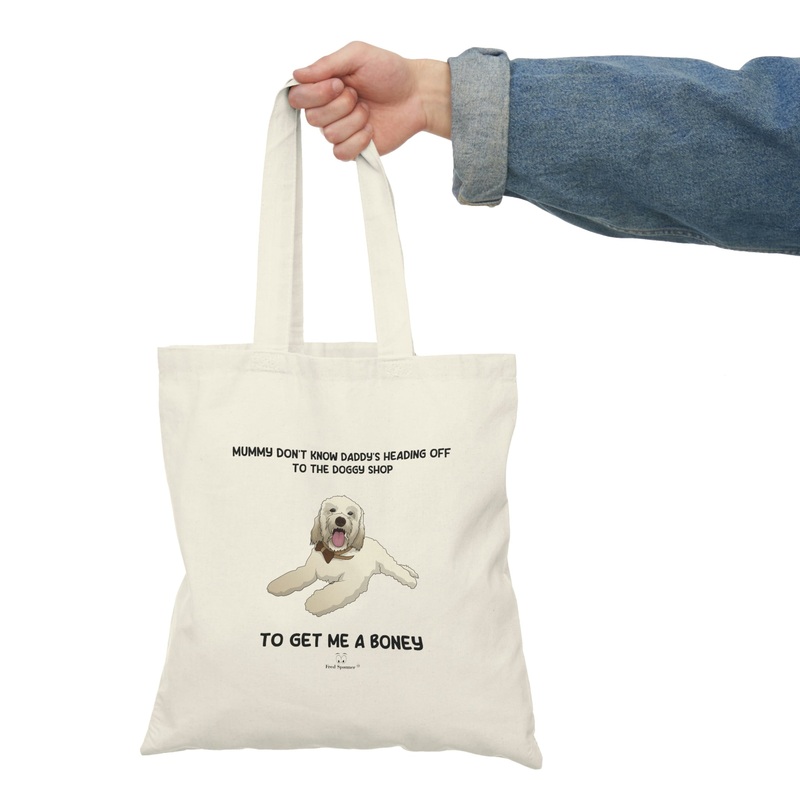 Doggy Shop- Natural Tote Bag|15″ x 16″|Natural